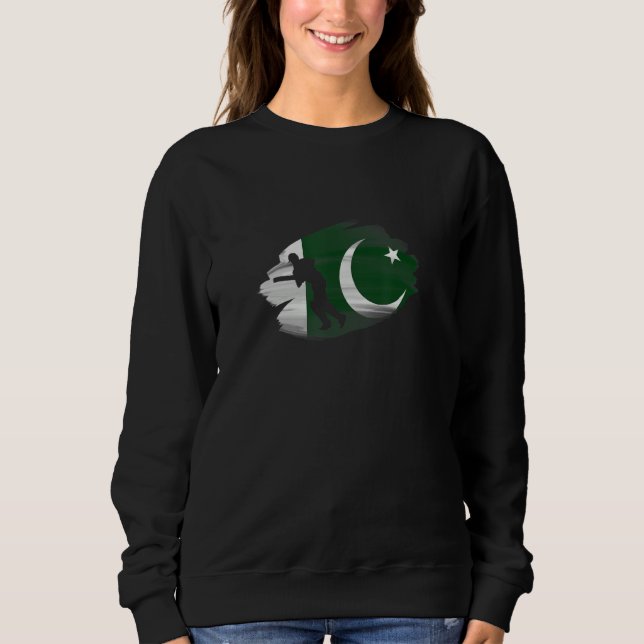 Pakistan flag Shaheens gifts for Pakistani cricket Sweatshirt (Front)