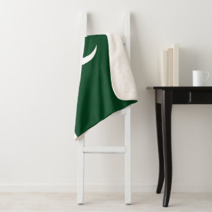 Pakistan flag sherpa blanket