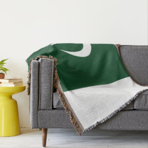 Pakistan flag throw blanket