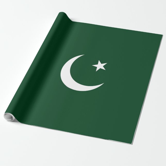 Pakistan flag wrapping paper (Unrolled)