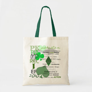 Pakistan Flood Relief - Green Recyclable Tote Bag