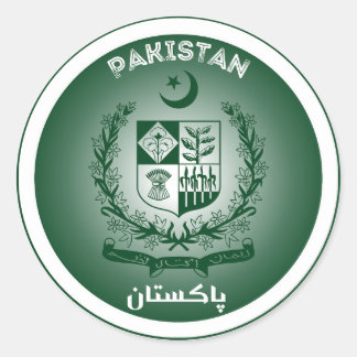 Pakistan Heritage Emblem Classic Round Sticker