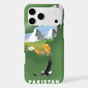 Pakistan illustrated travel map.