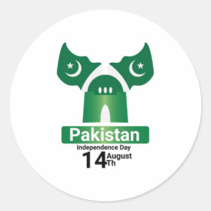 Pakistan Independence Day Pakistan Flag 14 August Classic Round Sticker
