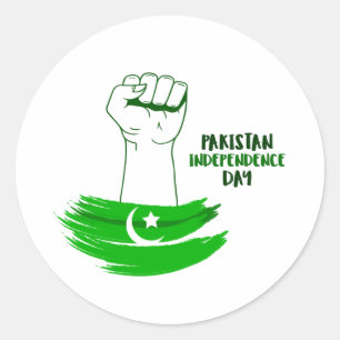 Pakistan Independence Day Pakistan Flag Classic Round Sticker