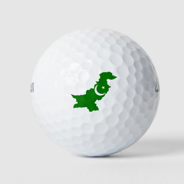 Pakistan Map Golf Balls (Front)