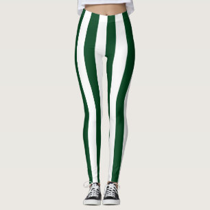 Pakistan National Flag Colours Vertical Striped Leggings