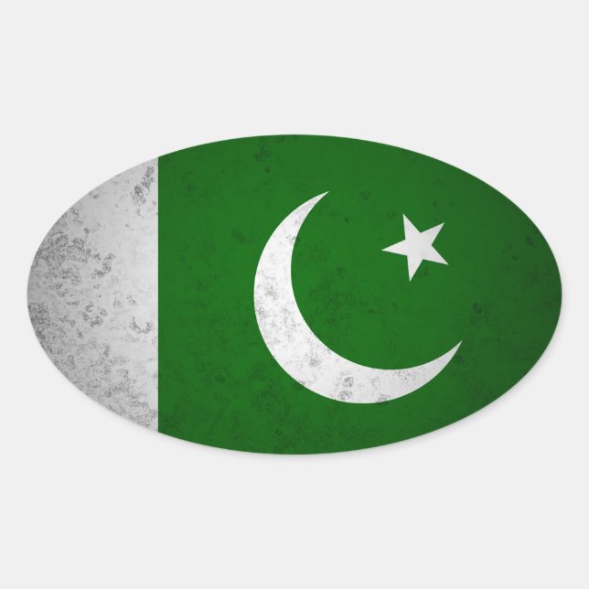 Pakistan Oval Sticker (Front)