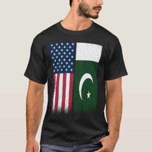 Pakistan Pakistani American Flags Proud USA Pakis T-Shirt