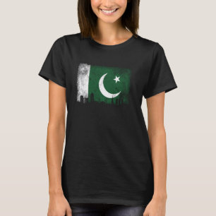 Pakistan Pakistani Flag Islamabad City Skyline T-Shirt