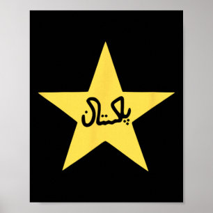 Pakistan Pakistani Flag Star Cricket Men's Womens Poster
