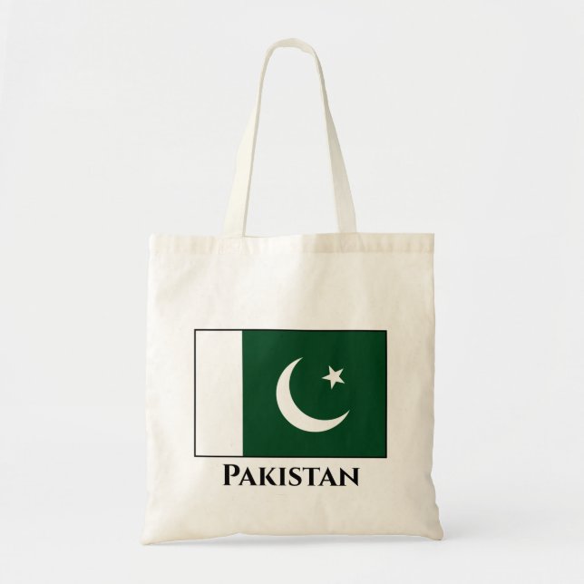 Pakistan (Pakistani) Flag Tote Bag (Front)