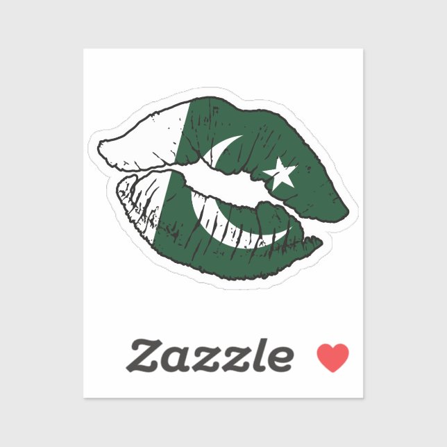 Pakistan Pakistani Lipstick Love Flag (Sheet)