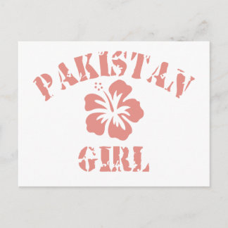 Pakistan Pink Girl Postcard