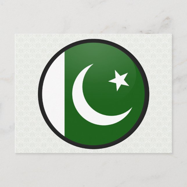 Pakistan quality Flag Circle Postcard (Front)