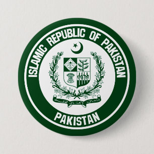 Pakistan Round Emblem 7.5 Cm Round Badge