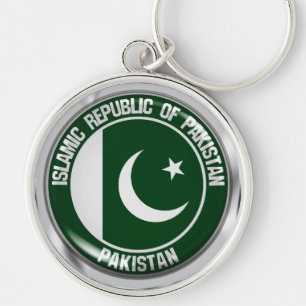 Pakistan Round Emblem Key Ring