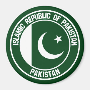 Pakistan Round Emblem Magnet