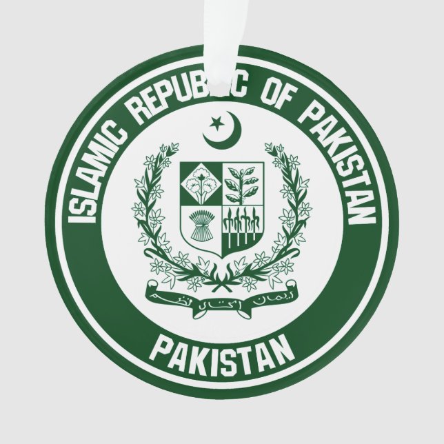 Pakistan Round Emblem Ornament (Front)