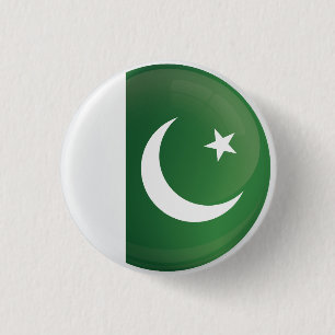 Pakistan  Round Icon Flag  3 Cm Round Badge