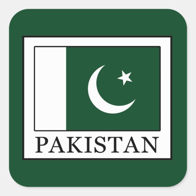 Pakistan Square Sticker (Front)