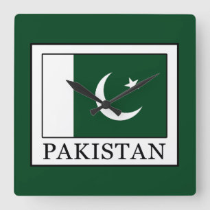 Pakistan Square Wall Clock
