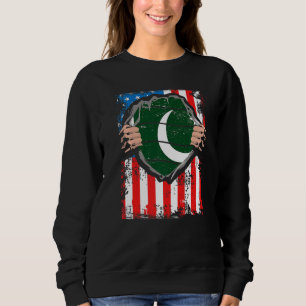 Pakistani American Grown Patriot Pakistan Flag fro Sweatshirt