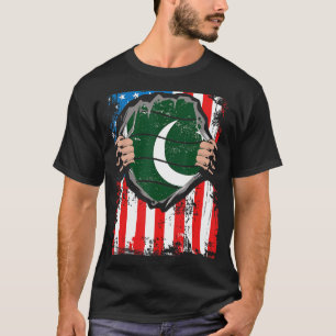 Pakistani American Grown Patriot Pakistan Flag fro T-Shirt