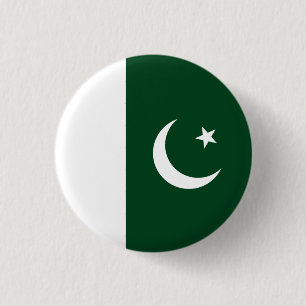 Pakistani Flag, Flag of Pakistan 3 Cm Round Badge