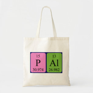 Pál periodic table name tote bag