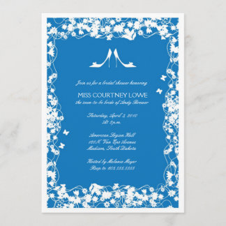 Palace Blue Heels Bridal Shower Invitation