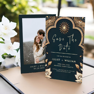 Palace Hindi Henna Mehndi Indian Style Wedding Save The Date