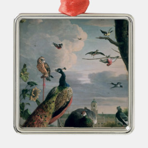 Palace of Amsterdam with Exotic Birds Metal Ornament