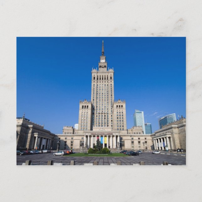 Palace of Culture and Science in Warsaw Postcard (Front)
