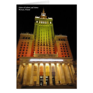 Palace of Culture & Science, Warsaw, Poland Card