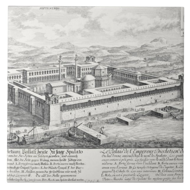Palace of Diocletian (245-313), Split, Yugoslavia, Ceramic Tile (Front)