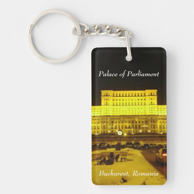 Palace of Parliament, Bucharest, Romania Key Ring (Front)