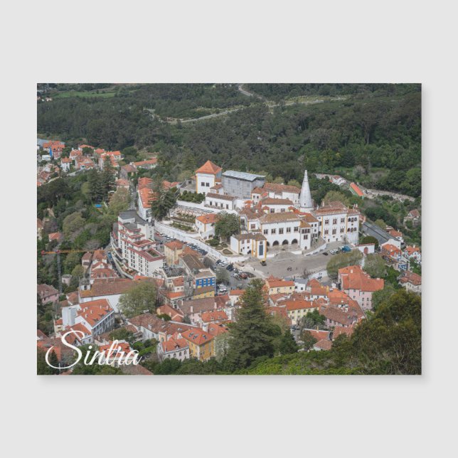 Palace of Sintra from above in Sintra, Portugal (Front)
