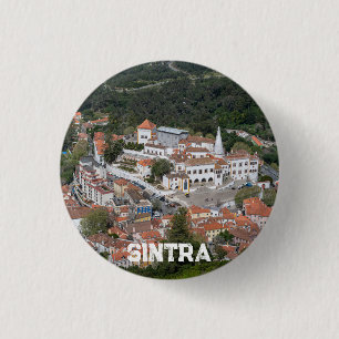 Palace of Sintra from above in Sintra, Portugal 3 Cm Round Badge