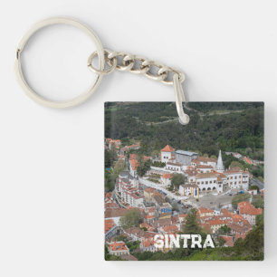 Palace of Sintra from above in Sintra, Portugal Key Ring