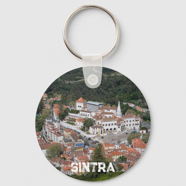 Palace of Sintra from above in Sintra, Portugal Key Ring (Front)