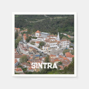 Palace of Sintra from above in Sintra, Portugal Napkin