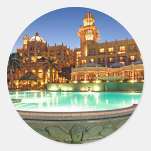Palace Of The Lost City Hotel And Swimming Pool Classic Round Sticker