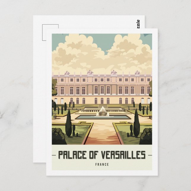 Palace of Versailles Paris France Travel Place Postcard (Front/Back)