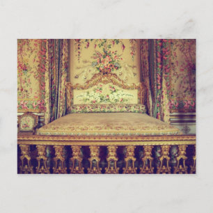 Palace of versailles queen's chamber postcard