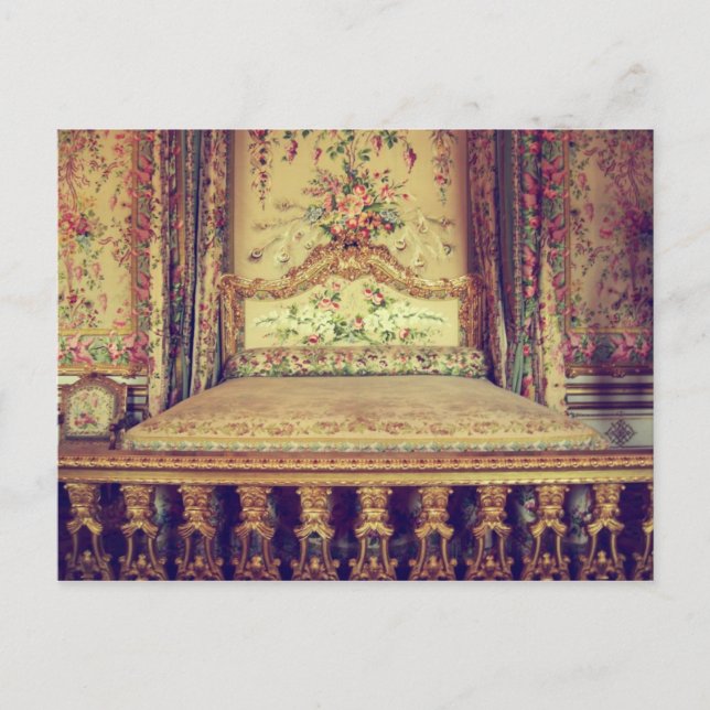 Palace of versailles queen's chamber postcard (Front)