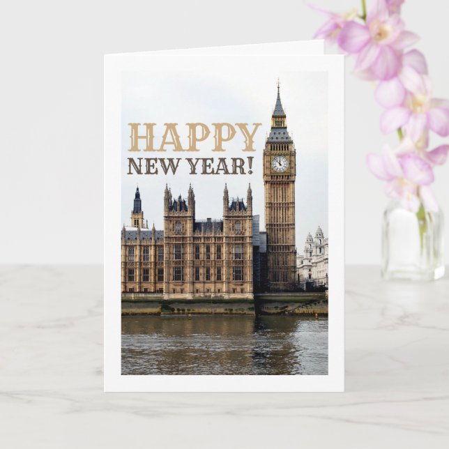 Palace of Westminster River View, London, England Card (Orchid)