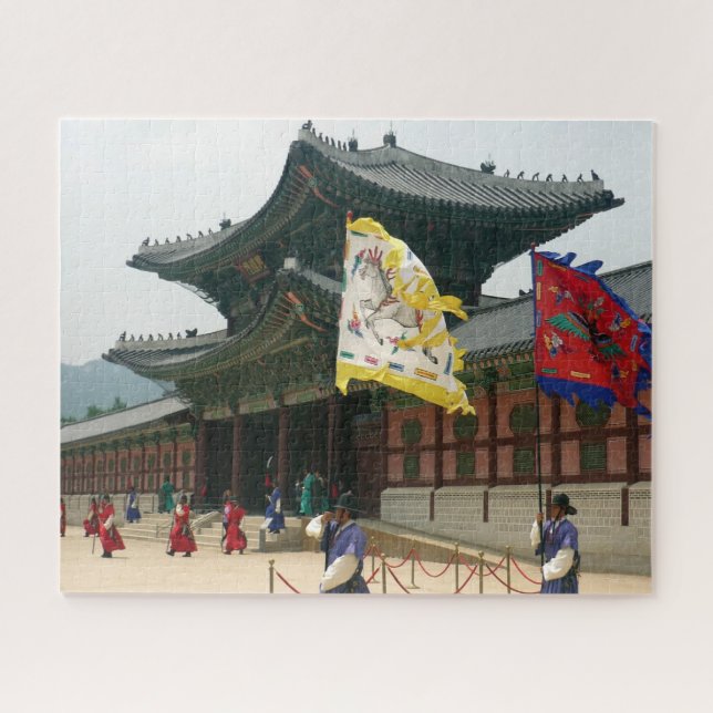 palace seoul flags jigsaw puzzle (Horizontal)