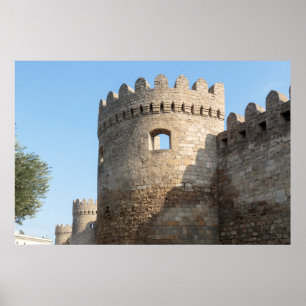 Palace Tower Wall, Azerbaijan Poster