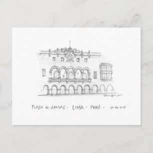 Palacio Municipal, Lima, Perú Postcard